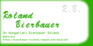 roland bierbauer business card